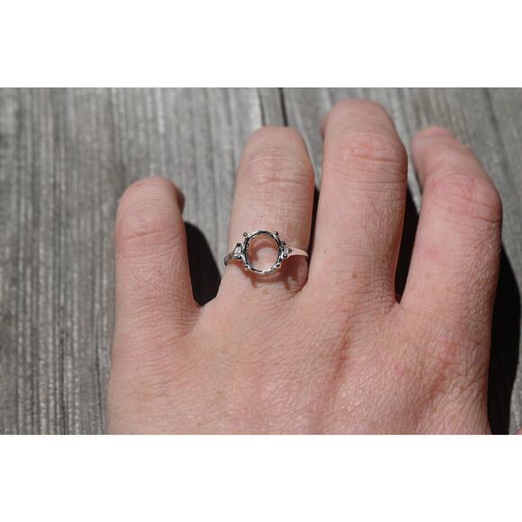 8x10mm, oval 1pcs ring setting three stone ring band without stone blank ring - Picture 1 of 6
